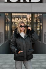 Зимняя куртка Mila Nova К-346 черный — изображение 3