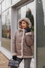 Зимняя куртка Mila Nova К-349 капучино — изображение 4