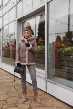 Зимняя куртка Mila Nova К-349 капучино — изображение 3