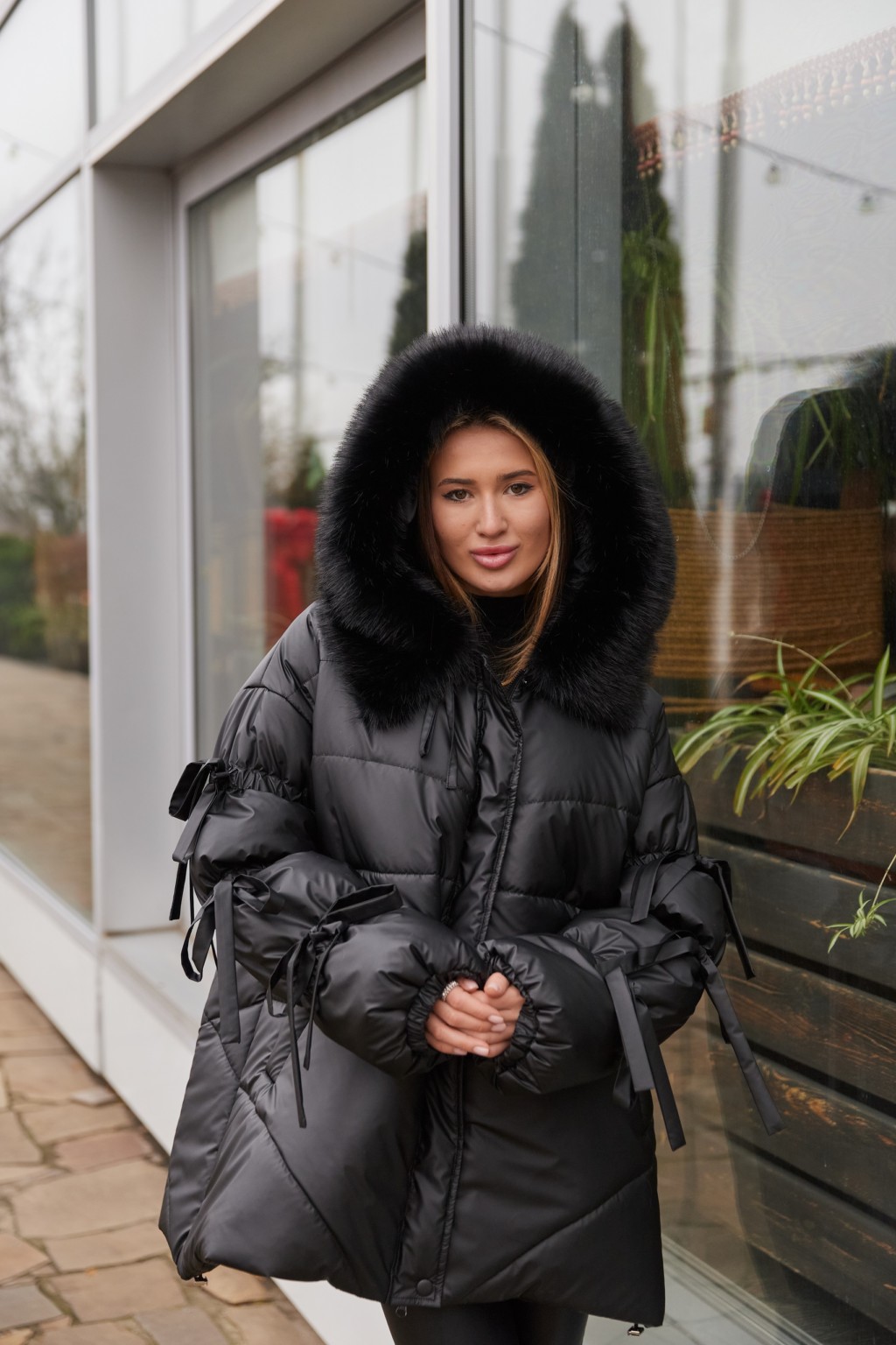 Зимняя куртка Mila Nova К-353 черный — изображение 4