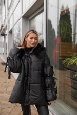 Зимняя куртка Mila Nova К-353 черный — изображение 2