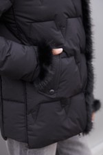 Зимняя куртка Mila Nova К-361 черный — изображение 8