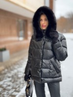 Зимняя куртка Mila Nova К-362 черный — изображение 2