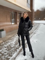 Зимняя куртка Mila Nova К-362 черный — изображение 4