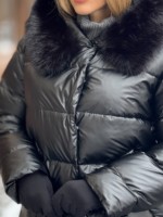 Зимняя куртка Mila Nova К-362 черный — изображение 7