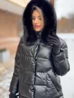 Зимняя куртка Mila Nova К-362 черный — изображение 3