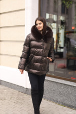 Зимняя куртка Mila Nova К-362 шоколад — изображение 4