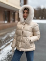 Зимняя куртка Mila Nova К-362 молоко — изображение 4