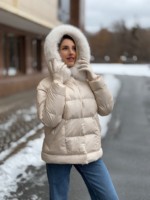 Зимняя куртка Mila Nova К-362 молоко