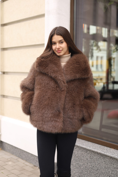 Зимняя шуба Mila Nova ПВ-344шоколадный