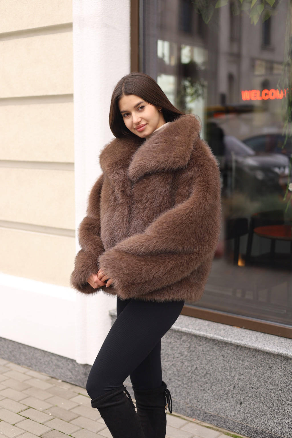 Зимняя шуба Mila Nova ПВ-344шоколадный — изображение 3