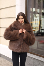 Зимняя шуба Mila Nova ПВ-344шоколадный — изображение 4