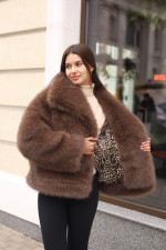 Зимняя шуба Mila Nova ПВ-344шоколадный — изображение 6
