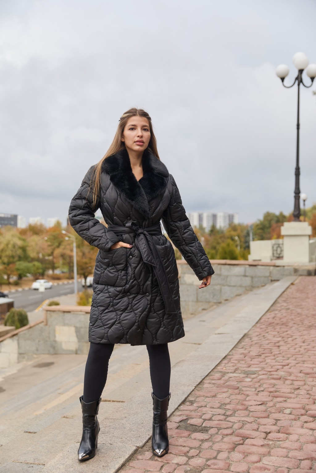 Зимнее пальто Mila Nova ПВ-357 черный+черный — изображение 2