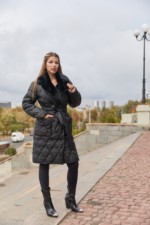 Зимнее пальто Mila Nova ПВ-357 черный+черный — изображение 5