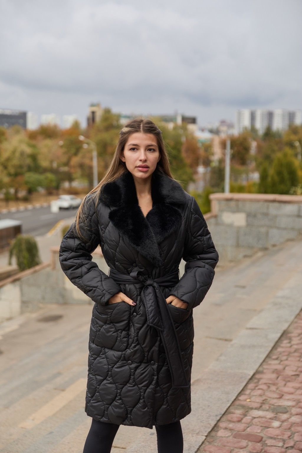 Зимнее пальто Mila Nova ПВ-357 черный+черный — изображение 3