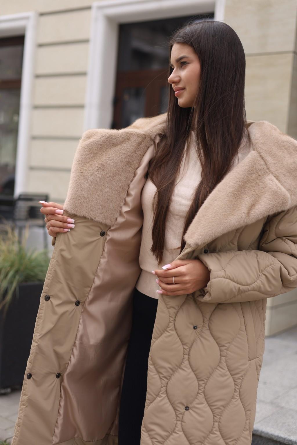 Зимнее пальто Mila Nova ПВ-360 кемел — изображение 4