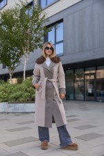 Зимнее пальто Mila Nova ПВ-363+ут капучино