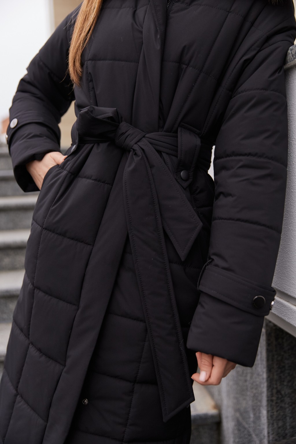 Зимнее пальто Mila Nova  ПВ-375 черный — изображение 5