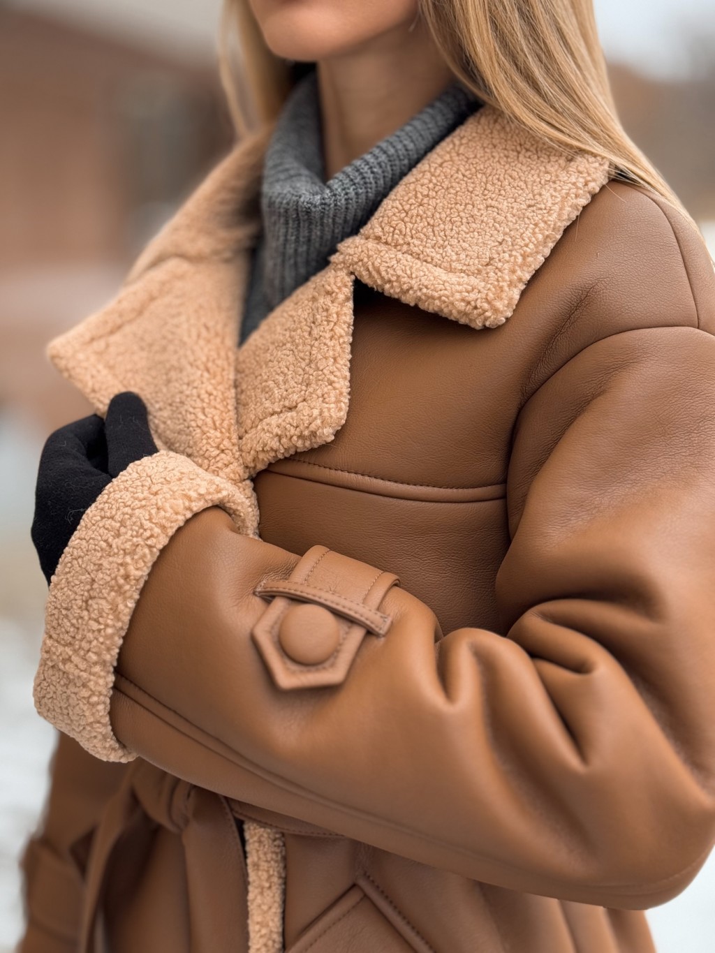 Зимняя дубленка Mila Nova Д-239 рыжий+рыжий — изображение 6