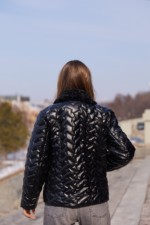 Демисезонная куртка Mila Nova К-326 черный+черный — изображение 5