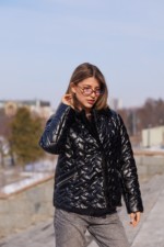 Демисезонная куртка Mila Nova К-326 черный+черный — изображение 2