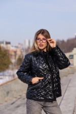 Демисезонная куртка Mila Nova К-326 черный+черный — изображение 3