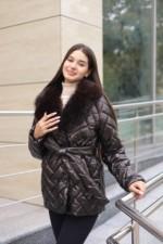 Зимняя куртка Mila Nova К-328 шоколадный — изображение 2