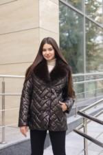 Зимняя куртка Mila Nova К-328 шоколадный — изображение 5