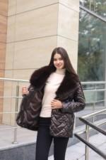 Зимняя куртка Mila Nova К-328 шоколадный — изображение 6