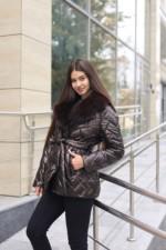 Зимняя куртка Mila Nova К-328 шоколадный — изображение 7