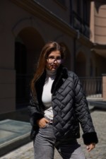 Зимняя куртка Mila Nova  К-328 матовый черный — изображение 7