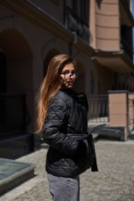 Зимняя куртка Mila Nova  К-328 матовый черный — изображение 4