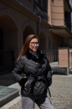 Зимняя куртка Mila Nova  К-328 матовый черный