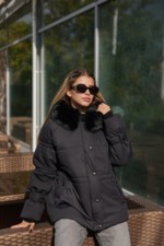 Зимняя куртка Mila Nova К-351 черный — изображение 4