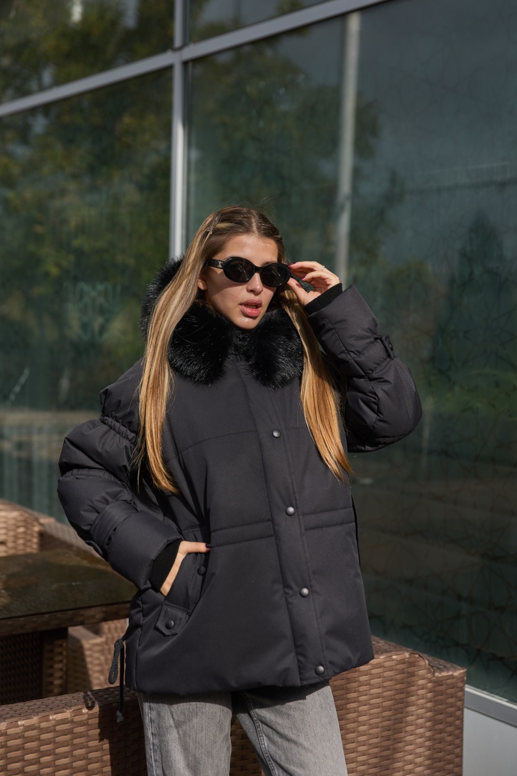 Зимняя куртка Mila Nova К-351 черный — изображение 1