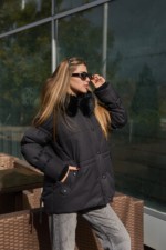 Зимняя куртка Mila Nova К-351 черный — изображение 6