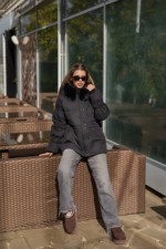 Зимняя куртка Mila Nova К-351 черный — изображение 5