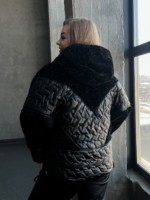 Демисезонная куртка Mila Nova К-357 черный — изображение 8