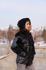 Демисезонная куртка Mila Nova К-357 черный — изображение 7