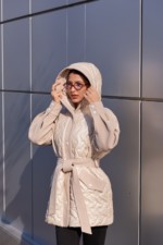 Демисезонная куртка Mila Nova К-364 молоко — изображение 4