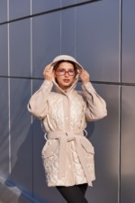 Демисезонная куртка Mila Nova К-364 молоко — изображение 3