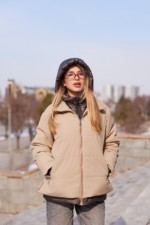 Демисезонная куртка Mila Nova К-367 кемел+шоколад — изображение 2