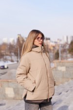 Демисезонная куртка Mila Nova К-367 кемел+шоколад — изображение 4