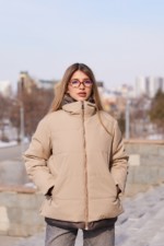 Демисезонная куртка Mila Nova К-367 кемел+шоколад — изображение 3