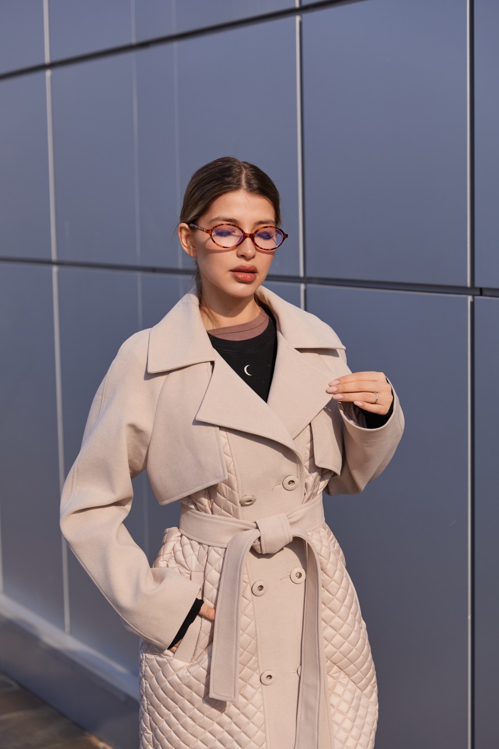 Демисезонное Пальто Mila Nova ПВ-305 молоко — изображение 4