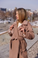Демисезонное пальто Mila Nova ПВ-307ман,  капучино — изображение 3