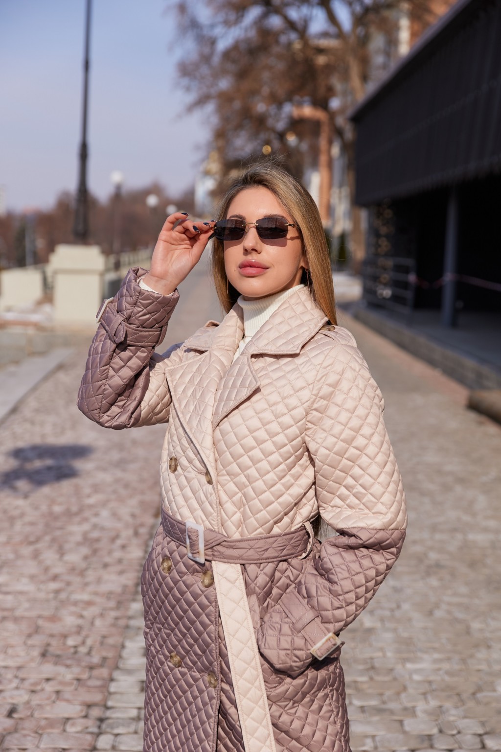 Демисезонный плащ Mila Nova ПВ-320 молоко+капучино — изображение 4