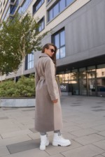 Демисезонное пальто Mila Nova ПВ-363 капучино — изображение 4