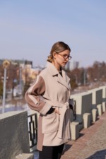 Демисезонное пальто Mila Nova ПВ-364 капучино — изображение 4